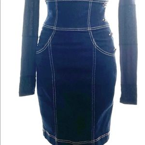 Ted Baker High Waisted Denim Jean Skirt